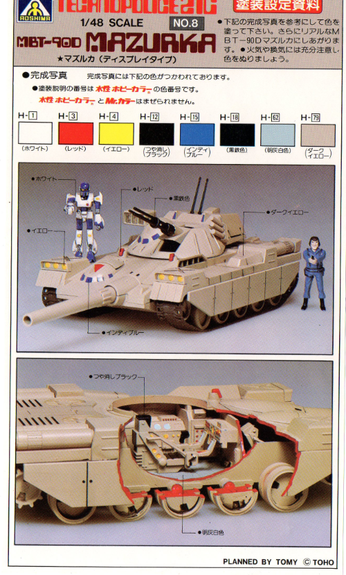 □アオシマ 1/48スケール MBT-90D”マズルカ”『テクノポリス21C