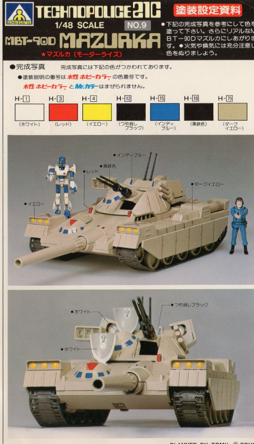 □アオシマ 1/48スケール MBT-90D”マズルカ”『テクノポリス21C